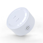 Enchufe inteligente con temporizador y control remoto por aplicación, con forma redonda, WiFi, 10 A, compatible con Alexa y Google Home, CA 100-240 V, enchufe japonés/estadounidense